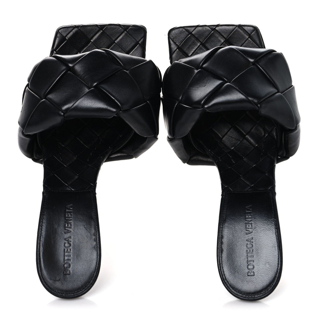 NAPPA MAXI INTRECCIATO LIDO MULE SANDALS BLACK