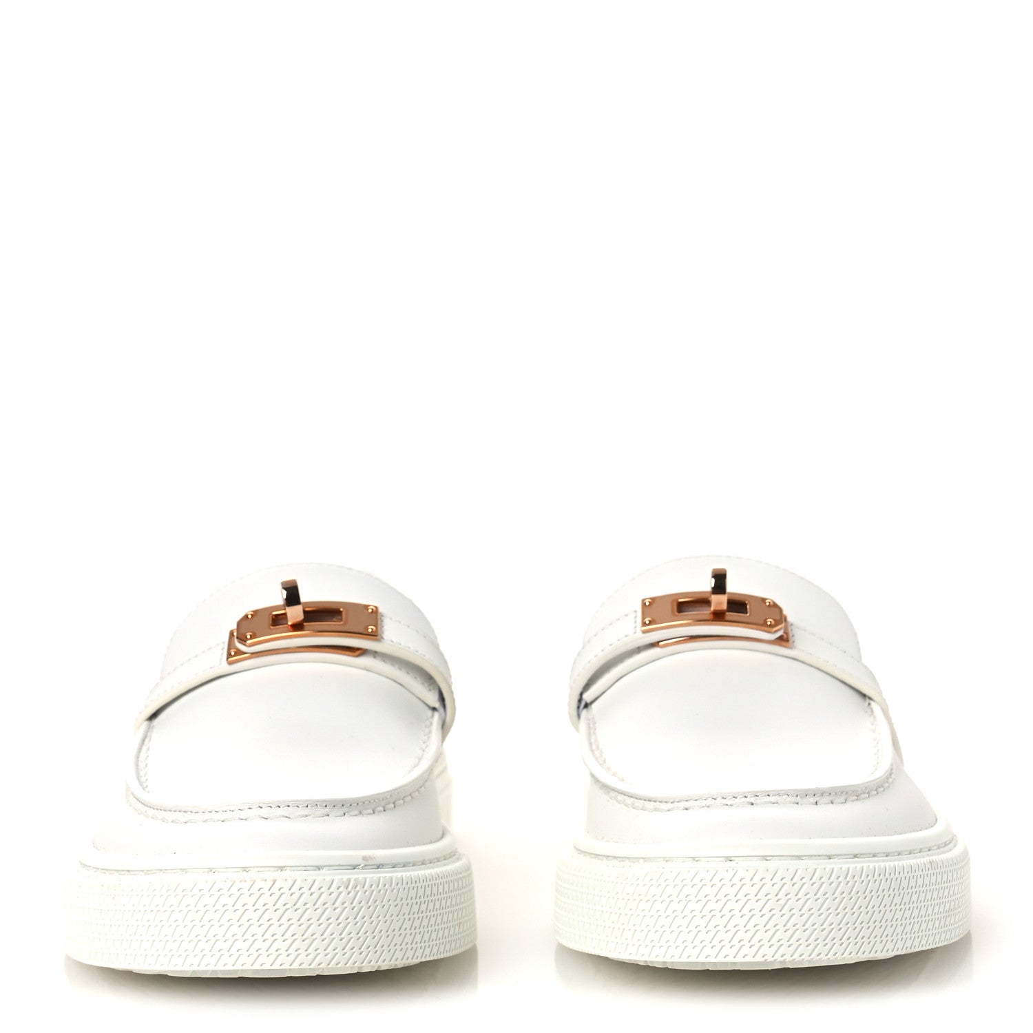 CALFSKIN GAME SLIP ON SNEAKERS WHITE