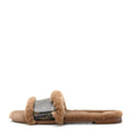 Louis Vuitton Patent Monogram Lock It Flat Mule - Brown/Tan Shearling