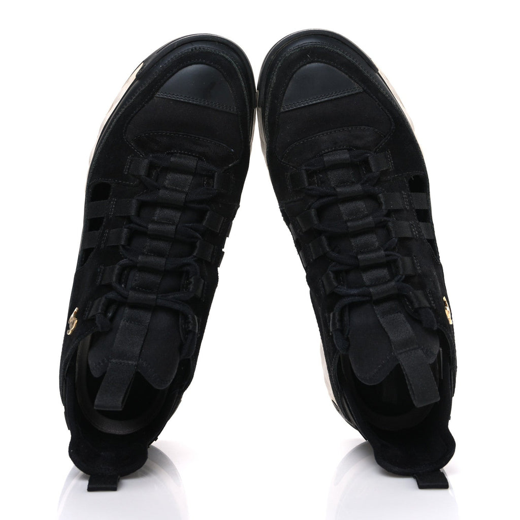 FABRIC CALFSKIN SUEDE CC SNEAKERS BLACK