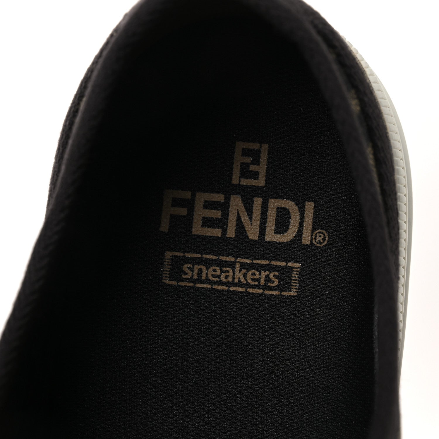 FABRIC JACQUARD RUBBER FF MENS DOMINO SNEAKERS TABACCO BLACK