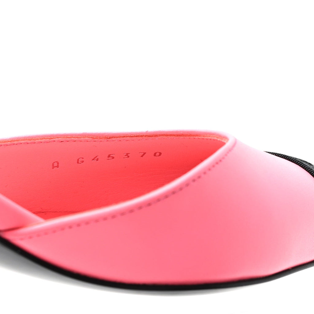 LAMBSKIN GROSGRAIN CAP TOE CC SLINGBACK PUMPS CORAL BLACK
