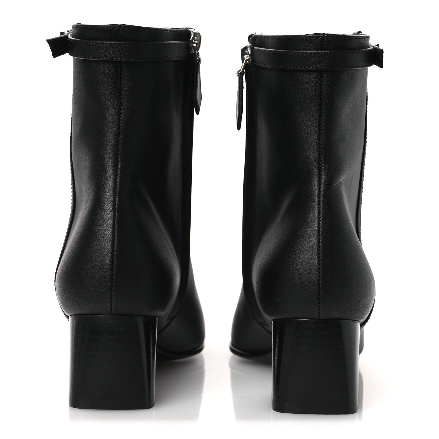 CALFSKIN HOMMAGE ANKLE BOOTS BLACK