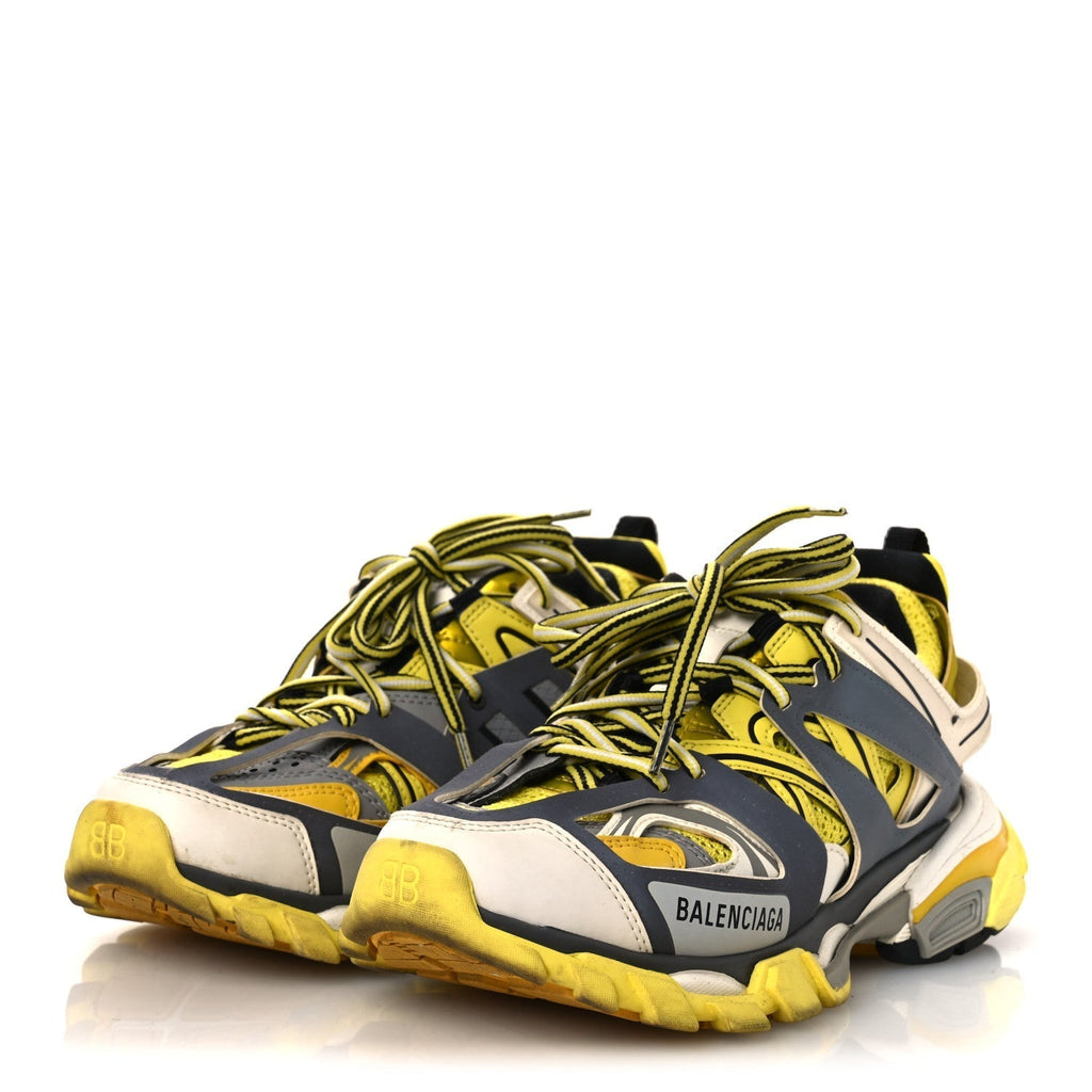 MESH NYLON MENS TRACK SNEAKERS YELLOW BLACK WHITE