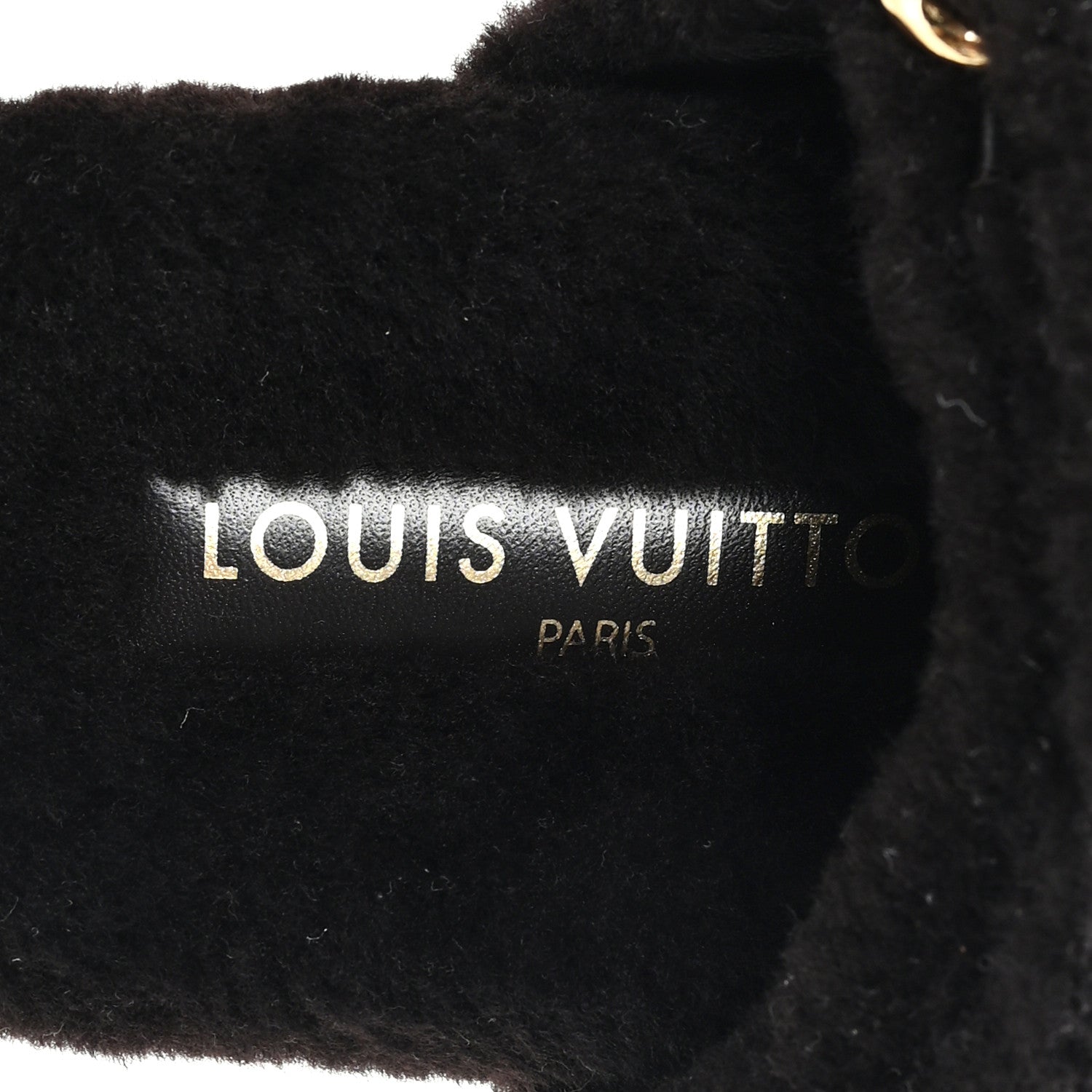 SHEARLING MONOGRAM GIANT LV SUNSET FLAT COMFORT MULE BROWN