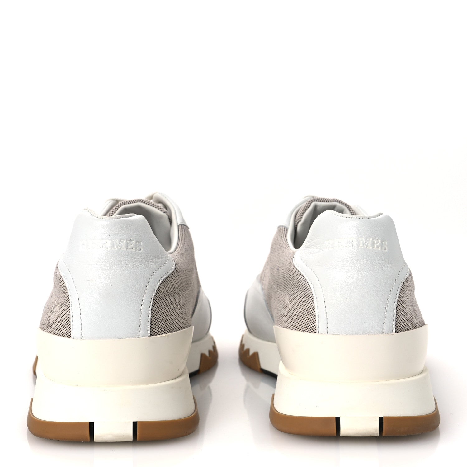CANVAS CALFSKIN MENS TRAIL SNEAKERS PRUNOIR WHITE