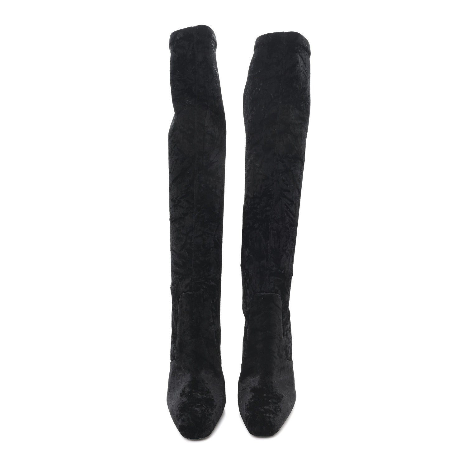 VELVET ELLA 110 KNEE HIGH BOOTS BLACK