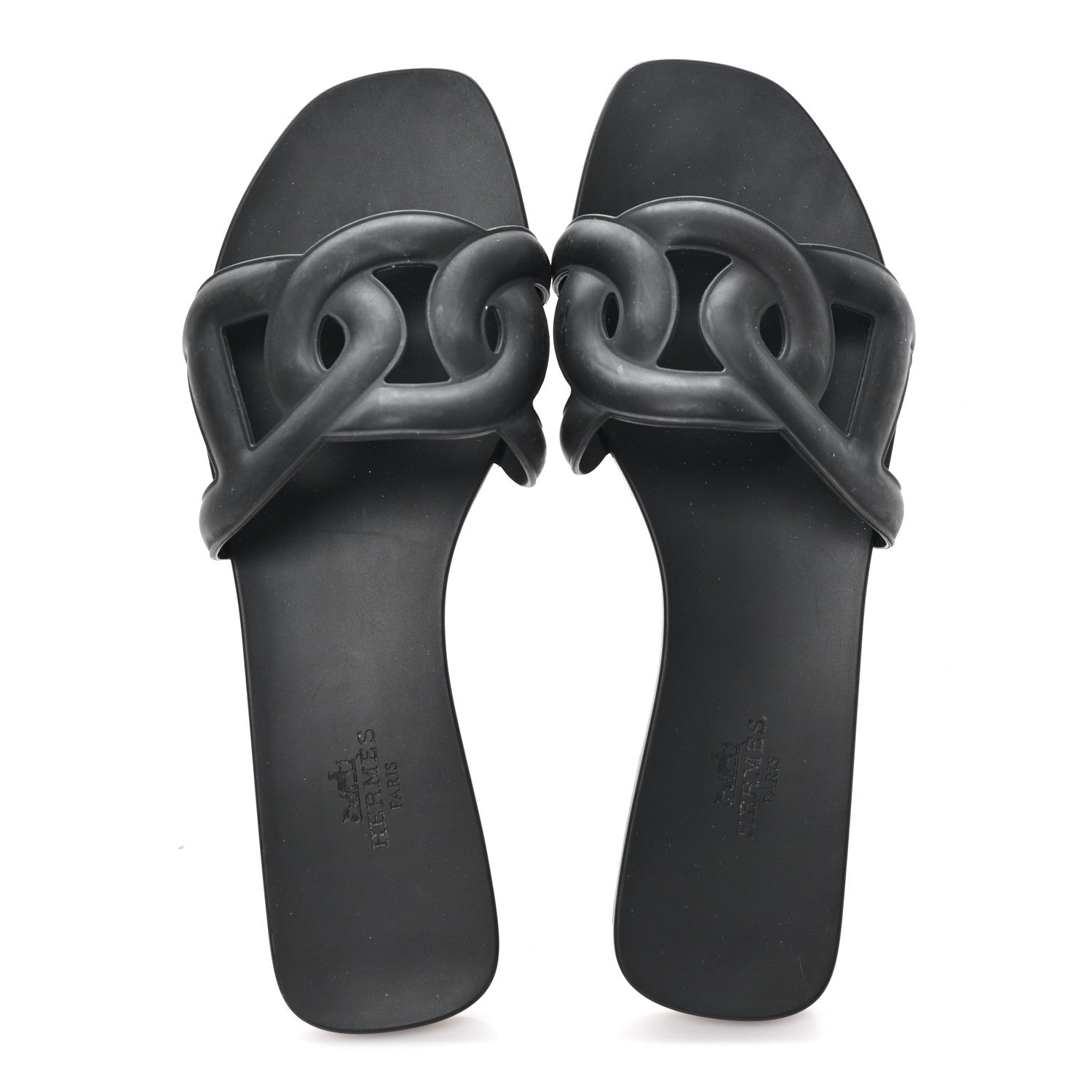 RUBBER ALOHA SANDALS BLACK