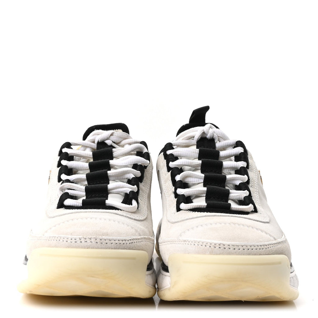 SUEDE CALFSKIN NYLON GROSGRAIN CC SNEAKERS WHITE