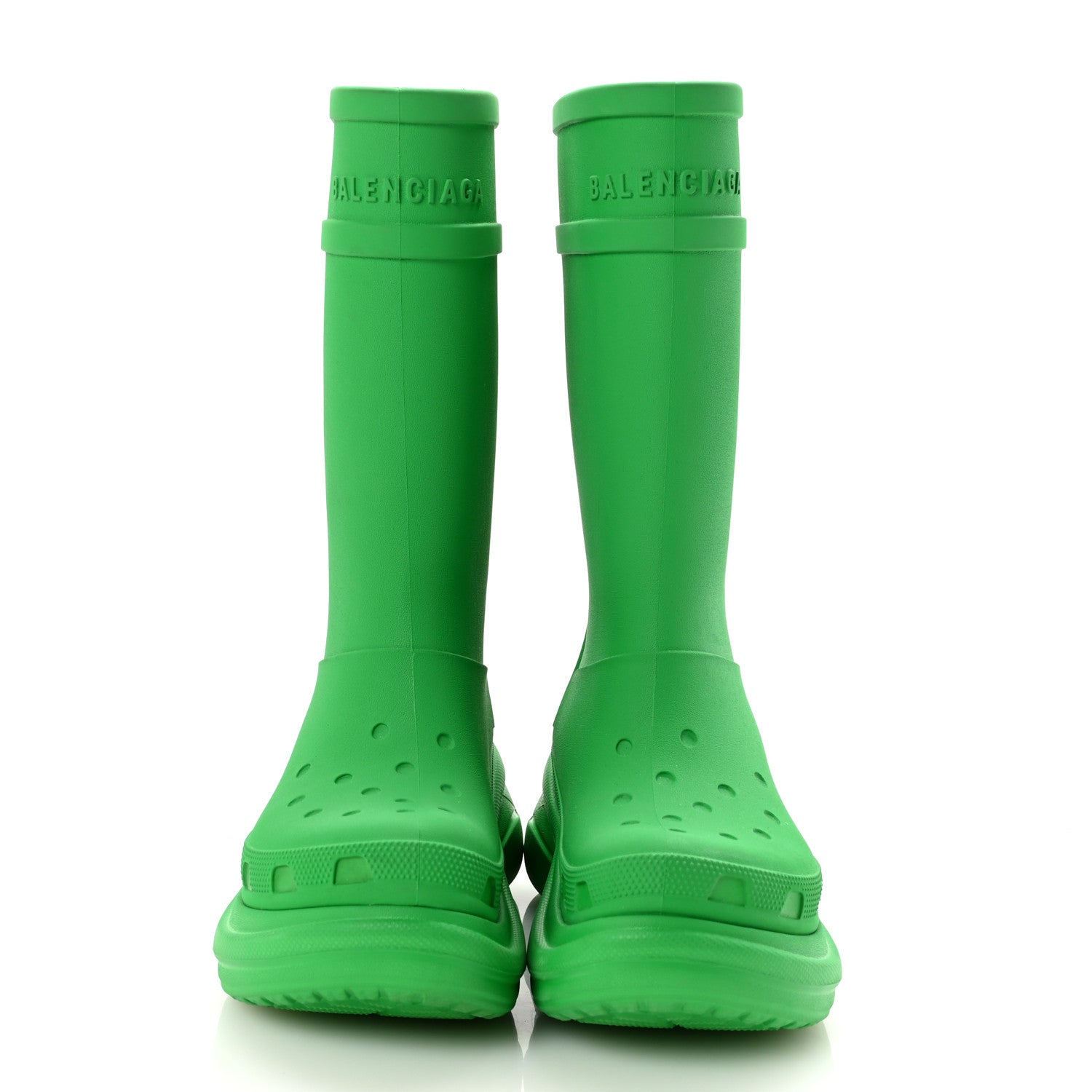 X CROCS RUBBER WOMENS RAIN BOOTS GRASS GREEN
