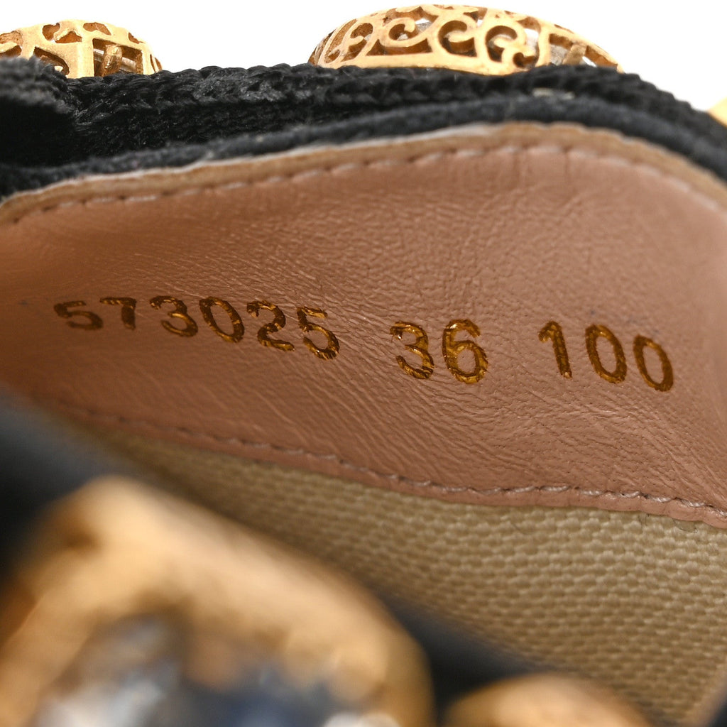 CANVAS CRYSTAL EMBELLISHED ESPADRILLES BLACK