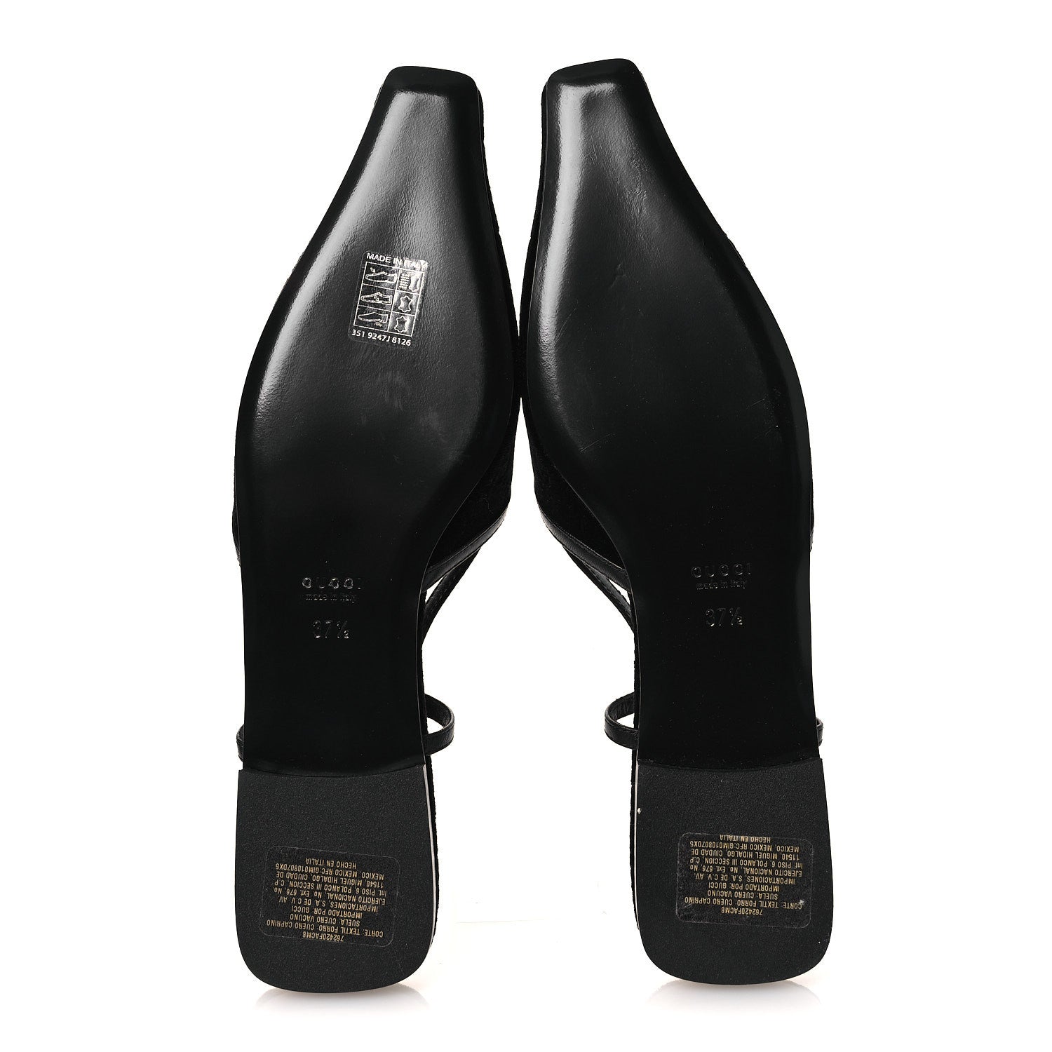 VELVET GG MONOGRAM SLINGBACK BALLET FLATS BLACK