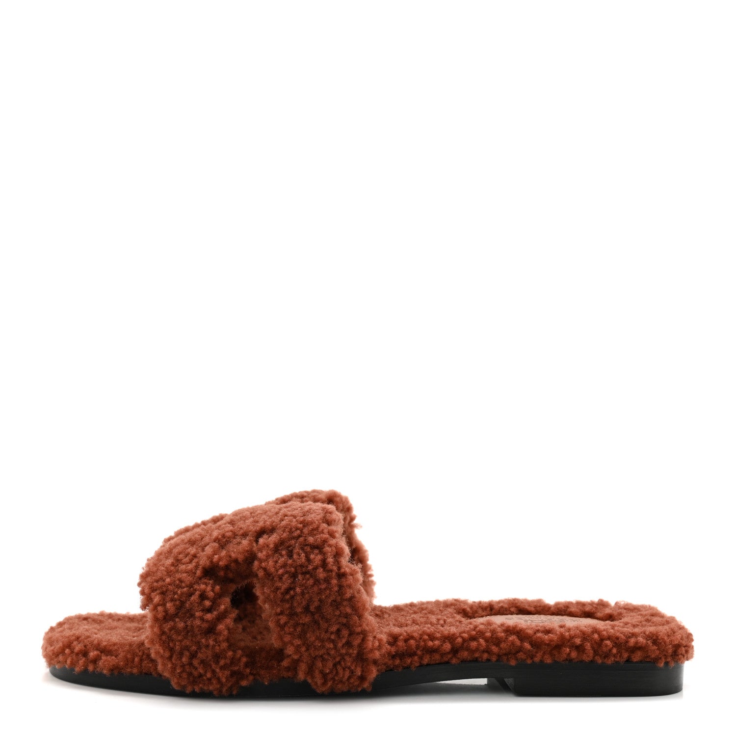 WOOLSKIN ORAN SANDALS COGNAC