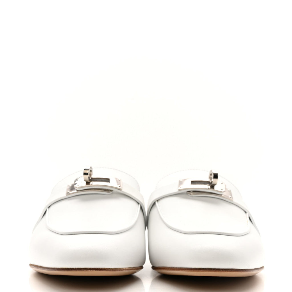 CALFSKIN OZ MULES WHITE