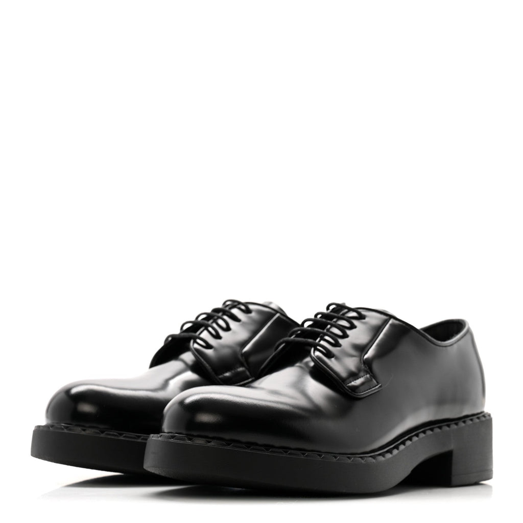 SPAZZOLATO CALZATURE DONNA 50MM DERBY LOAFERS BLACK