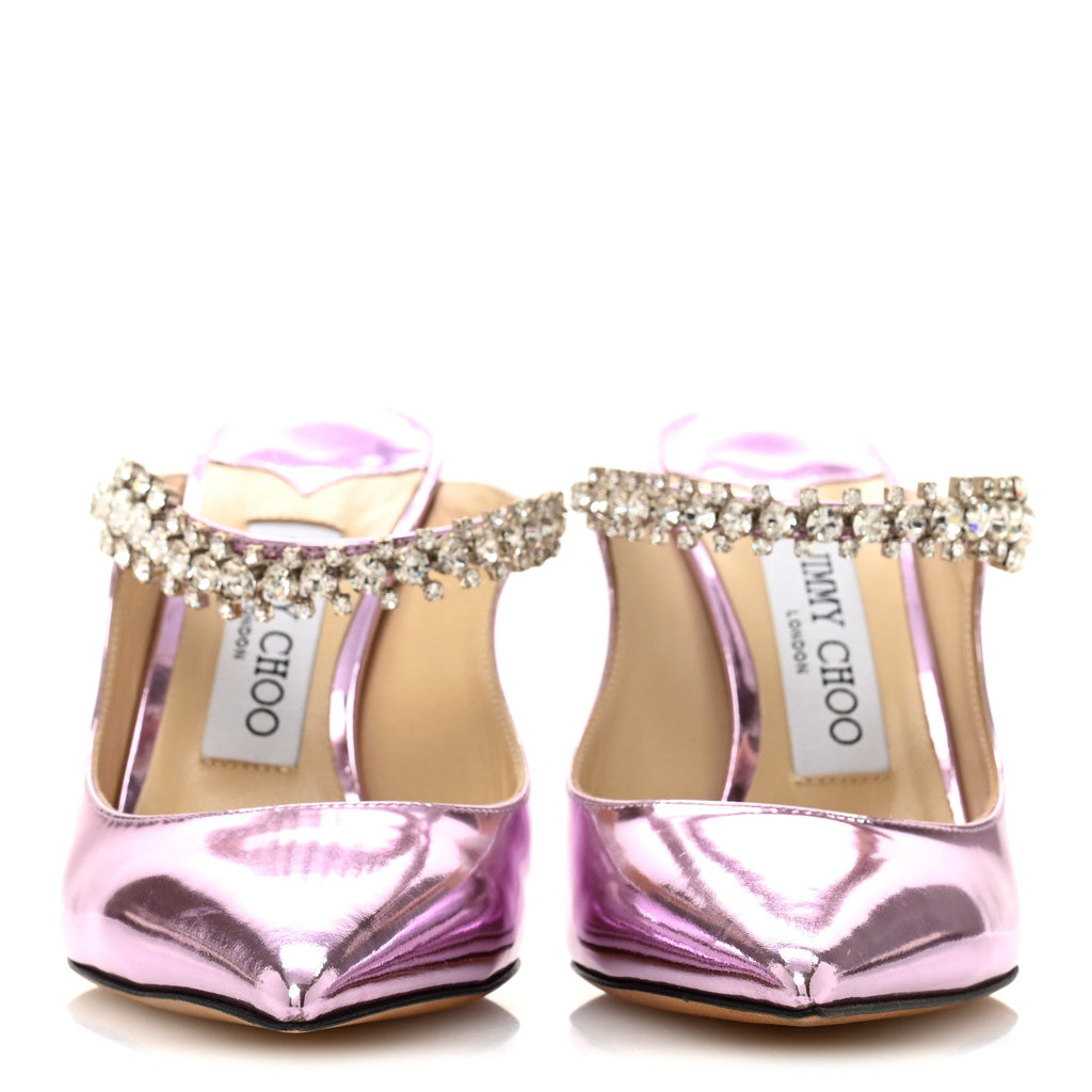 METALLIC PATENT CRYSTAL BING 100 PUMPS MAUVE