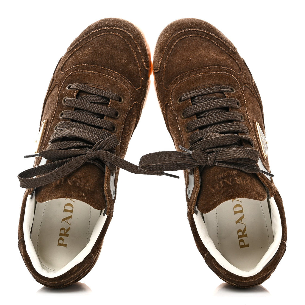 SCAMOSCIATO SUEDE TRIANGLE MENS TRAIL SNEAKERS MORO