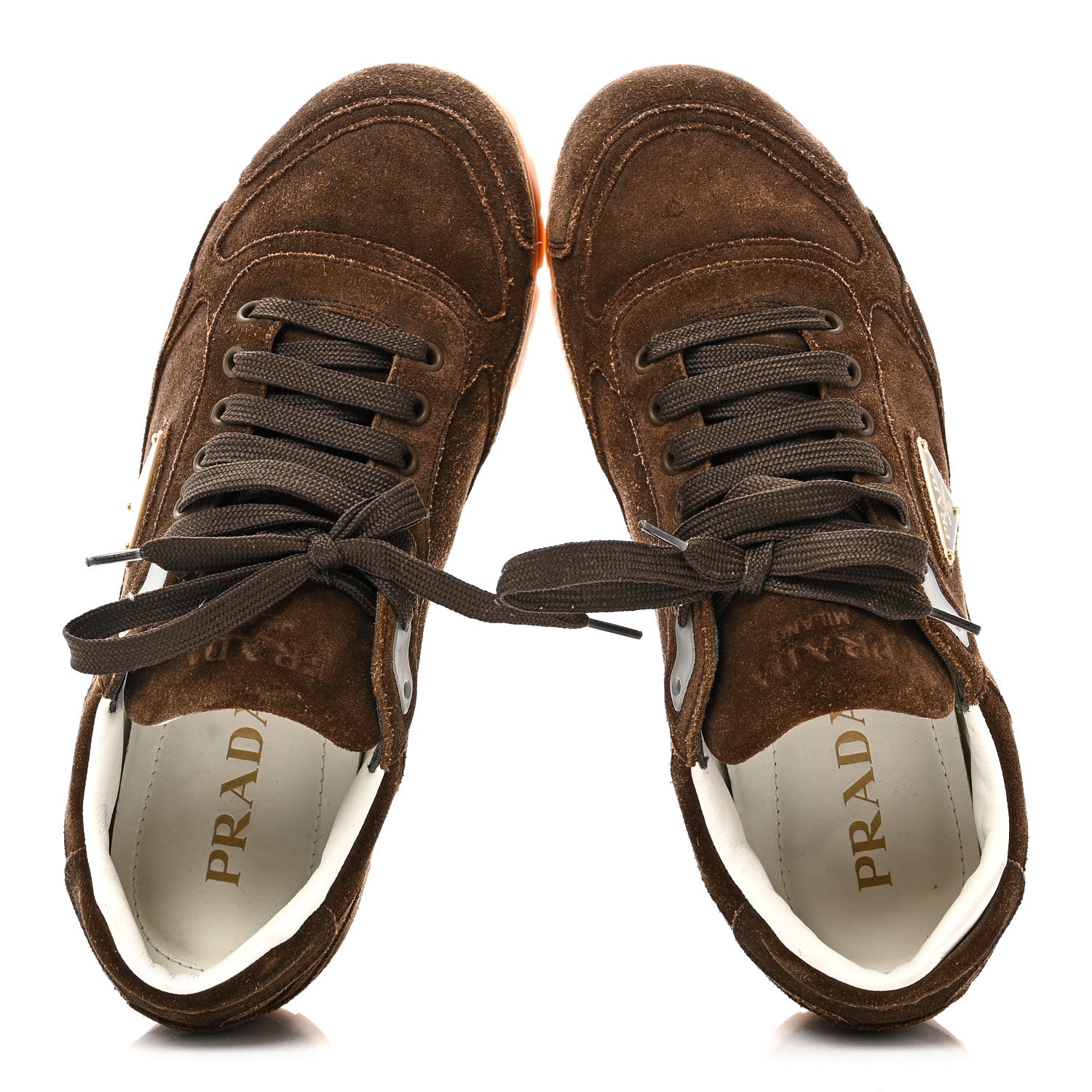 SCAMOSCIATO SUEDE TRIANGLE MENS TRAIL SNEAKERS MORO