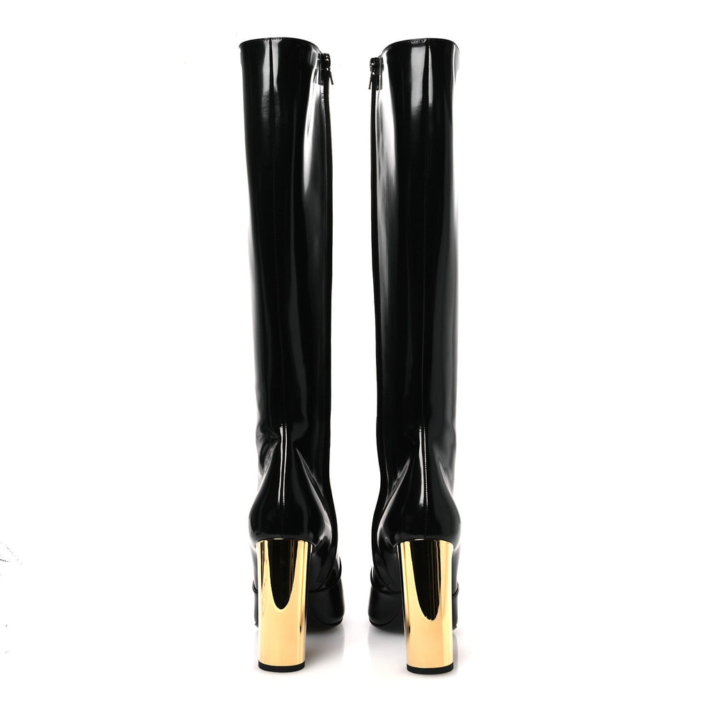 VITELLO MARILYN AUTEUIL 105 KNEE HIGH ZIP BOOTS BLACK