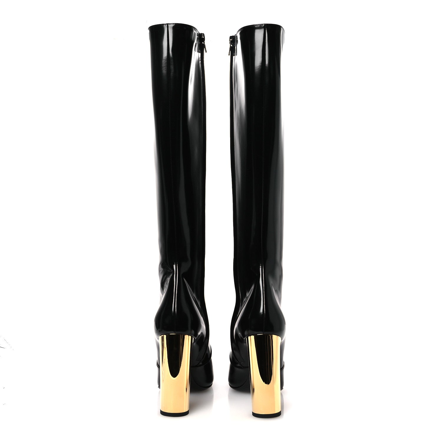 VITELLO MARILYN AUTEUIL 105 KNEE HIGH ZIP BOOTS BLACK