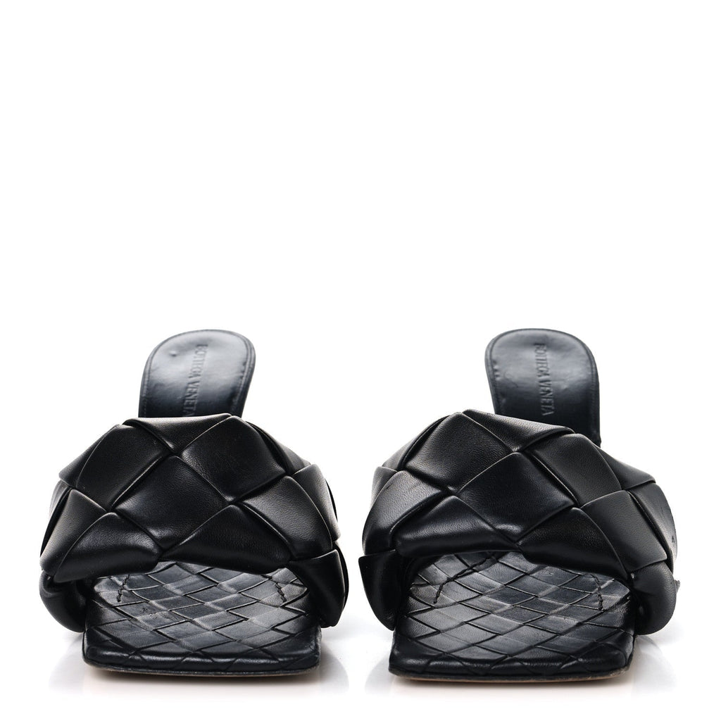 NAPPA MAXI INTRECCIATO LIDO MULE SANDALS BLACK