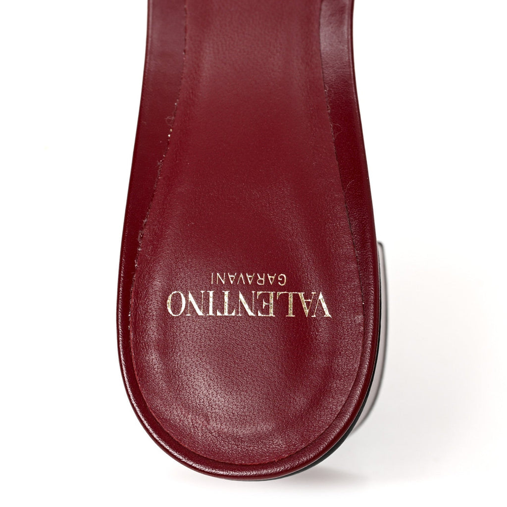 CALFSKIN VLOGO 45MM SLIDE SANDALS BRICK