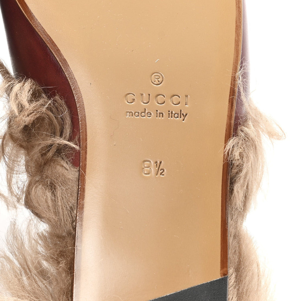ETIS GLAMOUR CALFSKIN GRANADA KID FUR MENS PRINCETOWN SLIPPERS RUBY BORDEAUX NATURALE