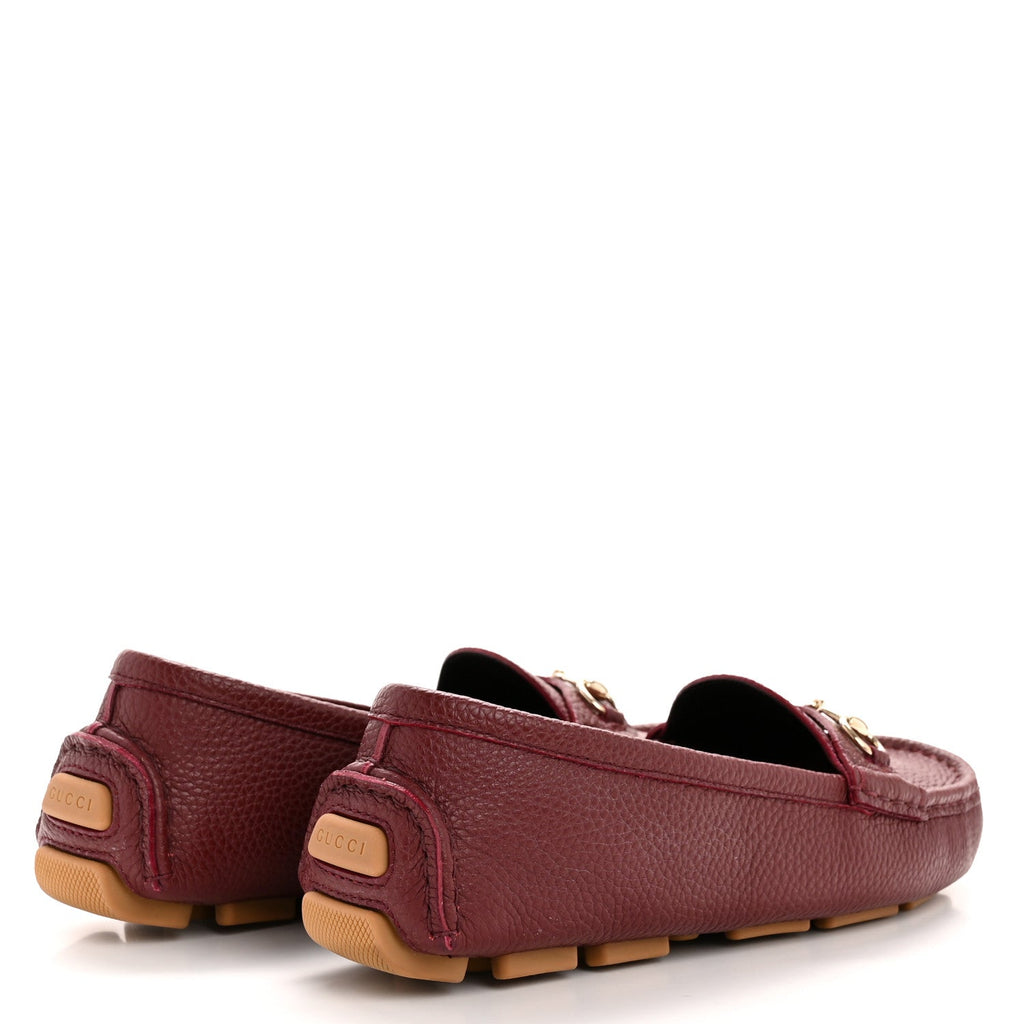 SOFT CLOVE CALFSKIN WOMENS HORSEBIT DRIVER LOAFERS ROSSO ANCORA