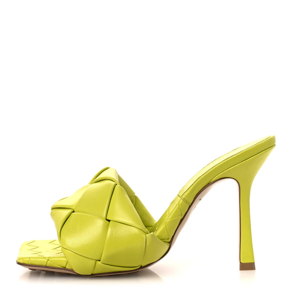 NAPPA MAXI INTRECCIATO LIDO 90MM MULE SANDALS KIWI