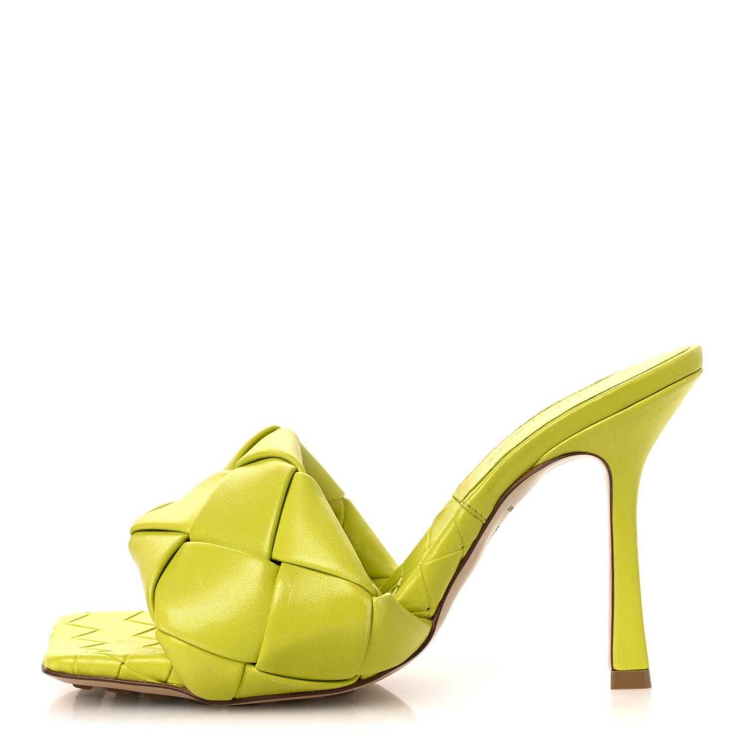 NAPPA MAXI INTRECCIATO LIDO 90MM MULE SANDALS KIWI