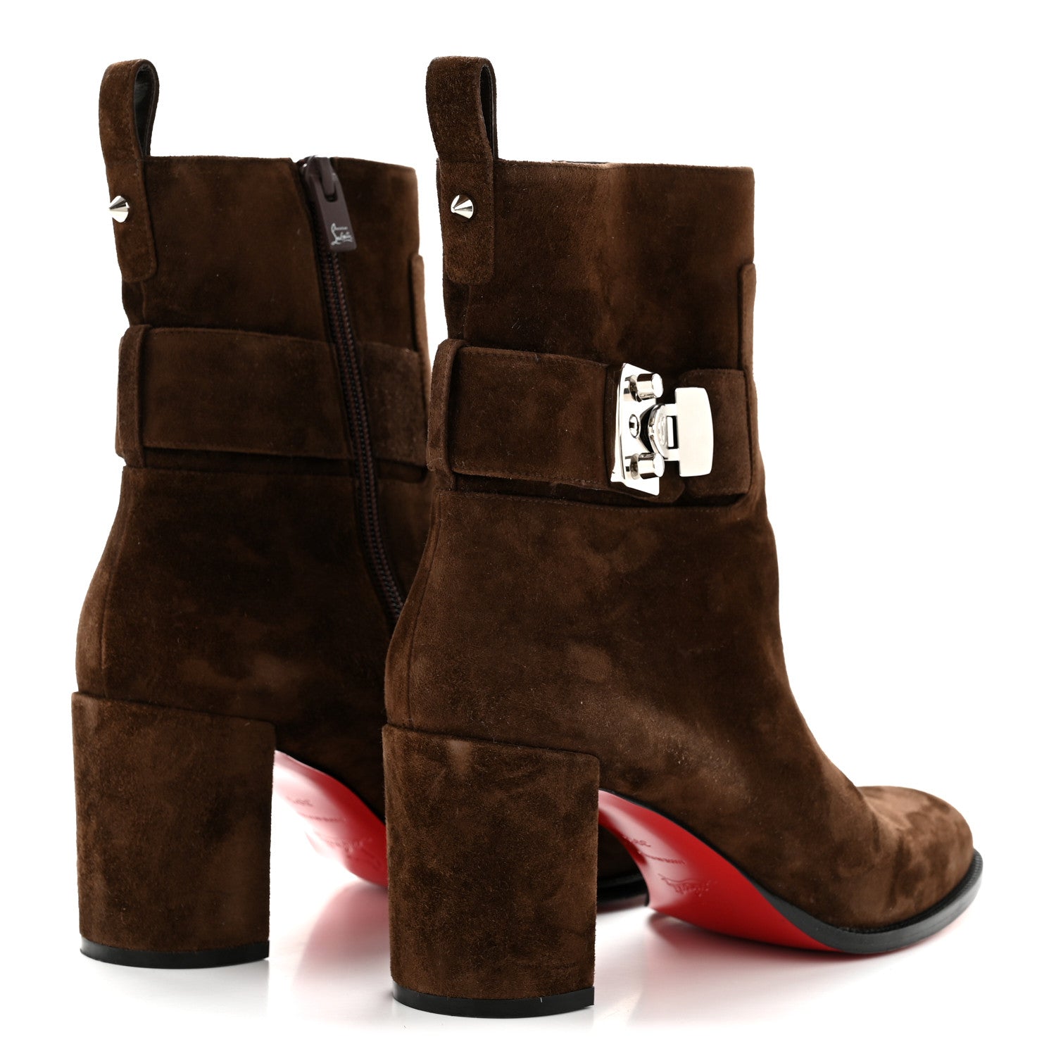 SUEDE LOCK BOOTY 70 ANKLE BOOTS BROWN