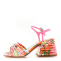 FABRIC CALFSKIN PROMENADE SLINGBACK SANDALS ARANCIO MULTICOLOR LIPSTICK