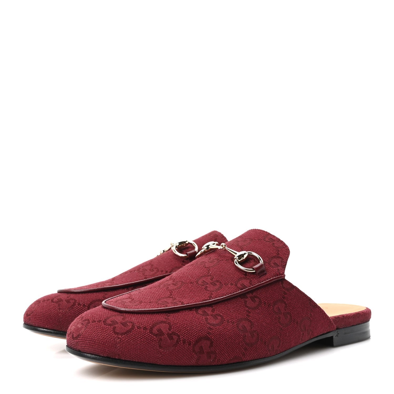 GG MONOGRAM CANVAS WOMENS PRINCETOWN SLIPPERS ANCORA