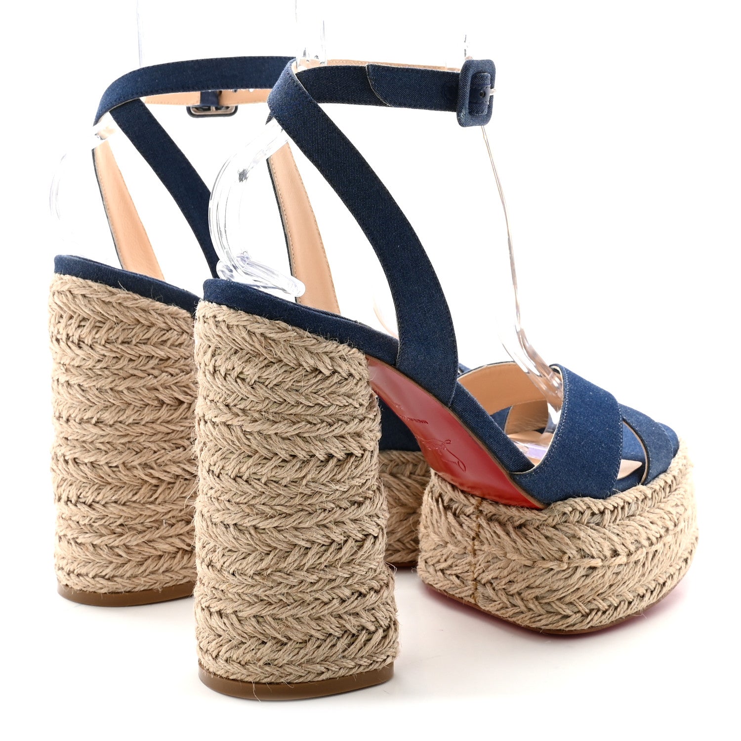 DENIM MARIZA 130 ESPADRILLE SANDALS BLUE NATURAL