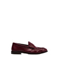 Saint Laurent Cassandre-Detail Loafers - Burgundy