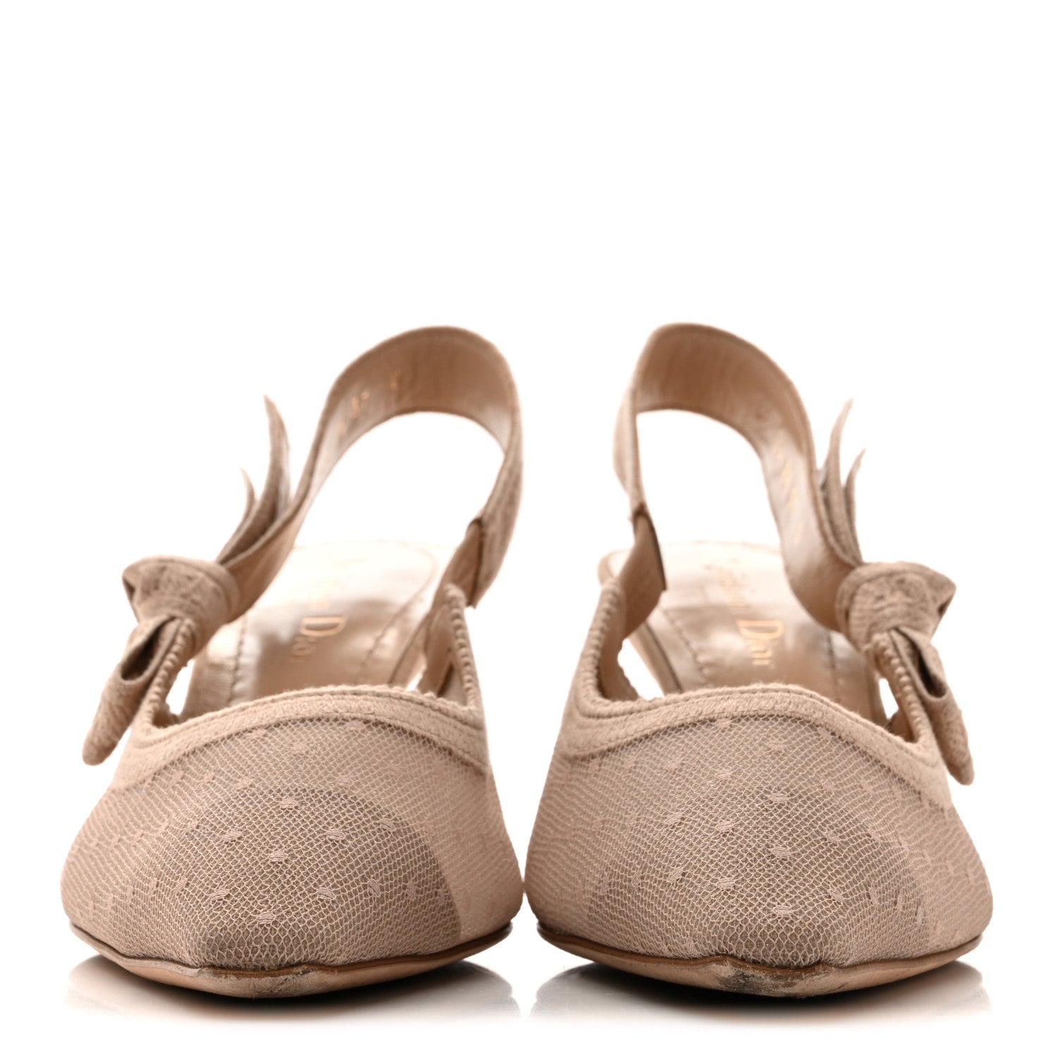 MESH PLUMETIS SUEDE RIBBON J'ADIOR SLINGBACK 65MM PUMPS NUDE