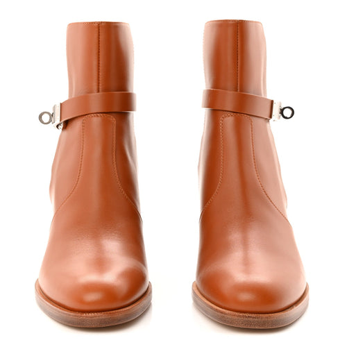 CALFSKIN FRENCHIE 50 ANKLE BOOTS NATUREL