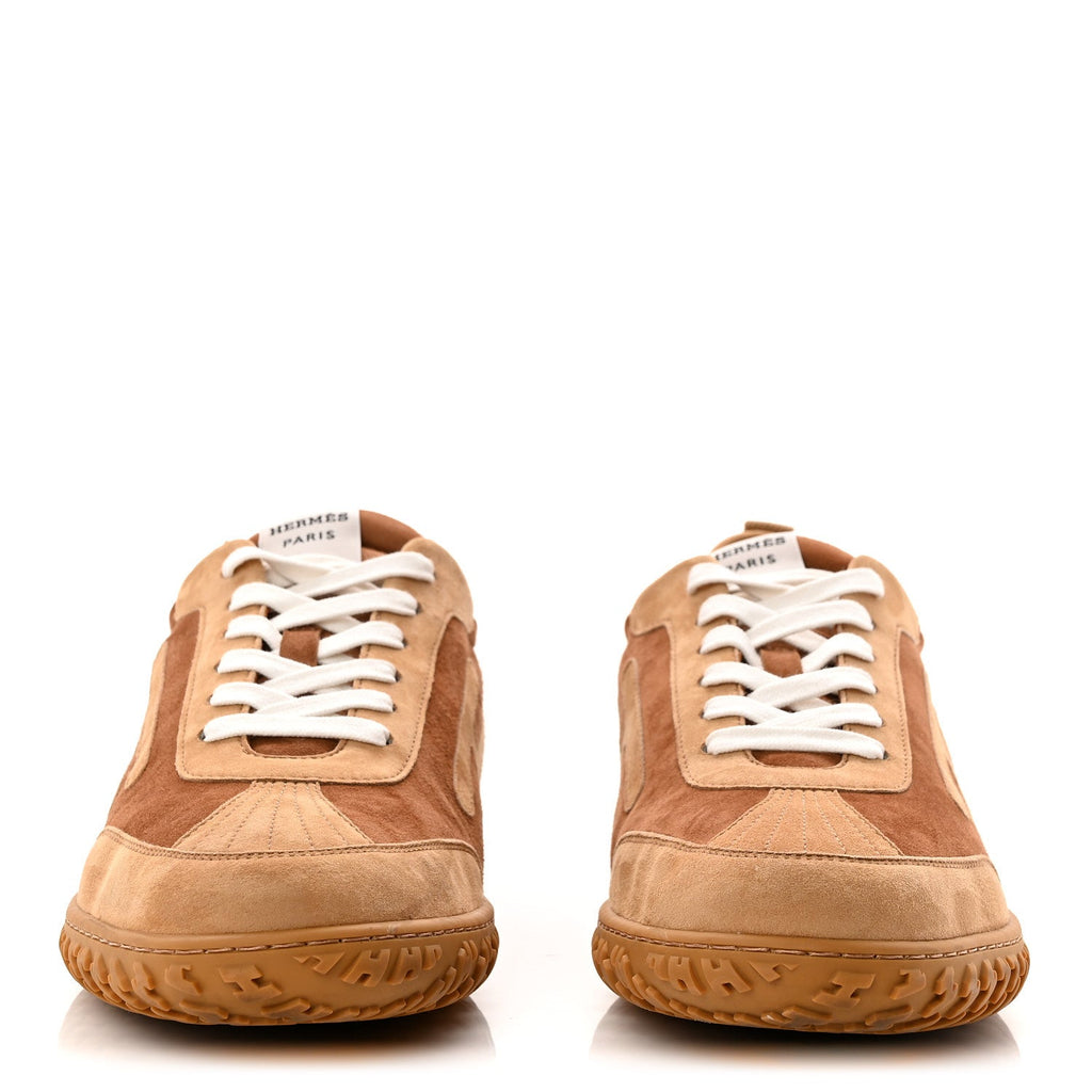 SUEDE GOATSKIN MENS JET SNEAKERS BRUN AMOURETTE MIEL