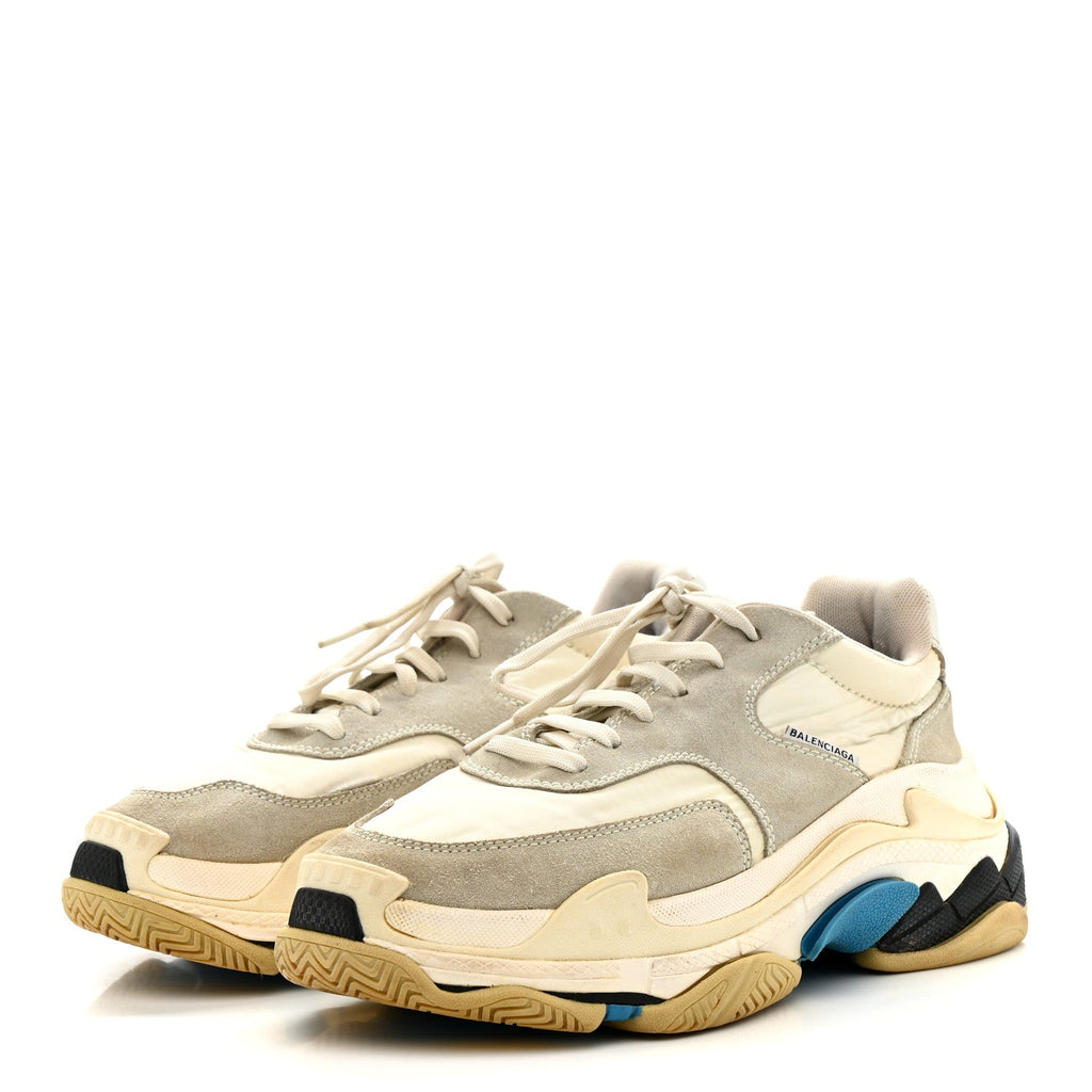 NYLON SUEDE WOMENS TRIPLE S 2.0 SNEAKERS BLUE MULTICOLOR