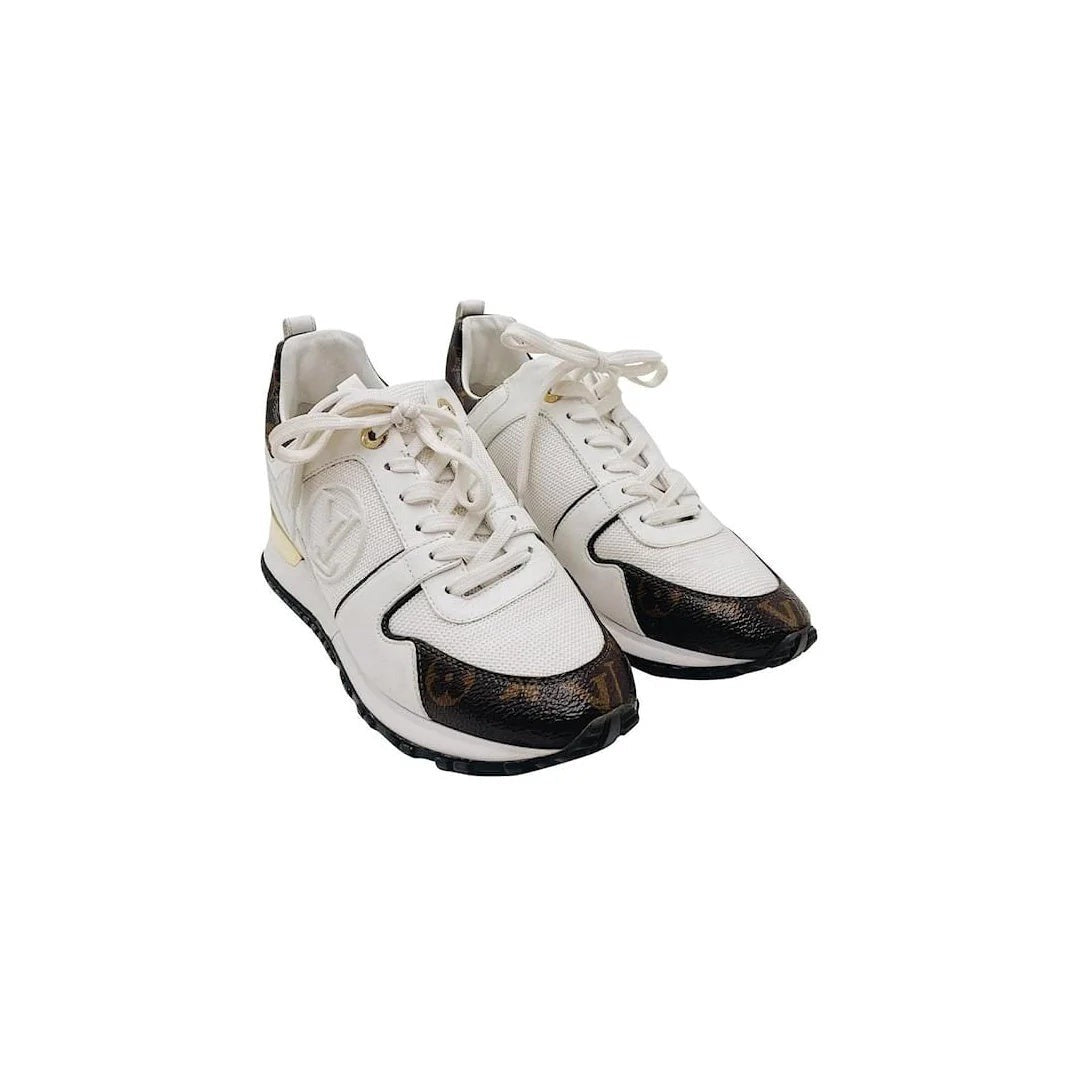 Louis Vuitton Calfskin Monogram Run Away Sneaker White - White/Monogram
