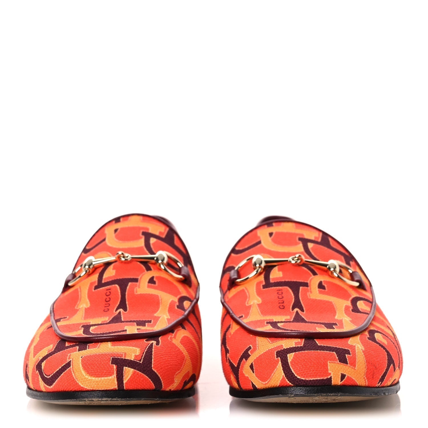 BETIS GLAMOUR CANVAS HORSEBIT PRINT WOMENS JORDAAN LOAFERS ORANGE RED ROSSO ANCORA
