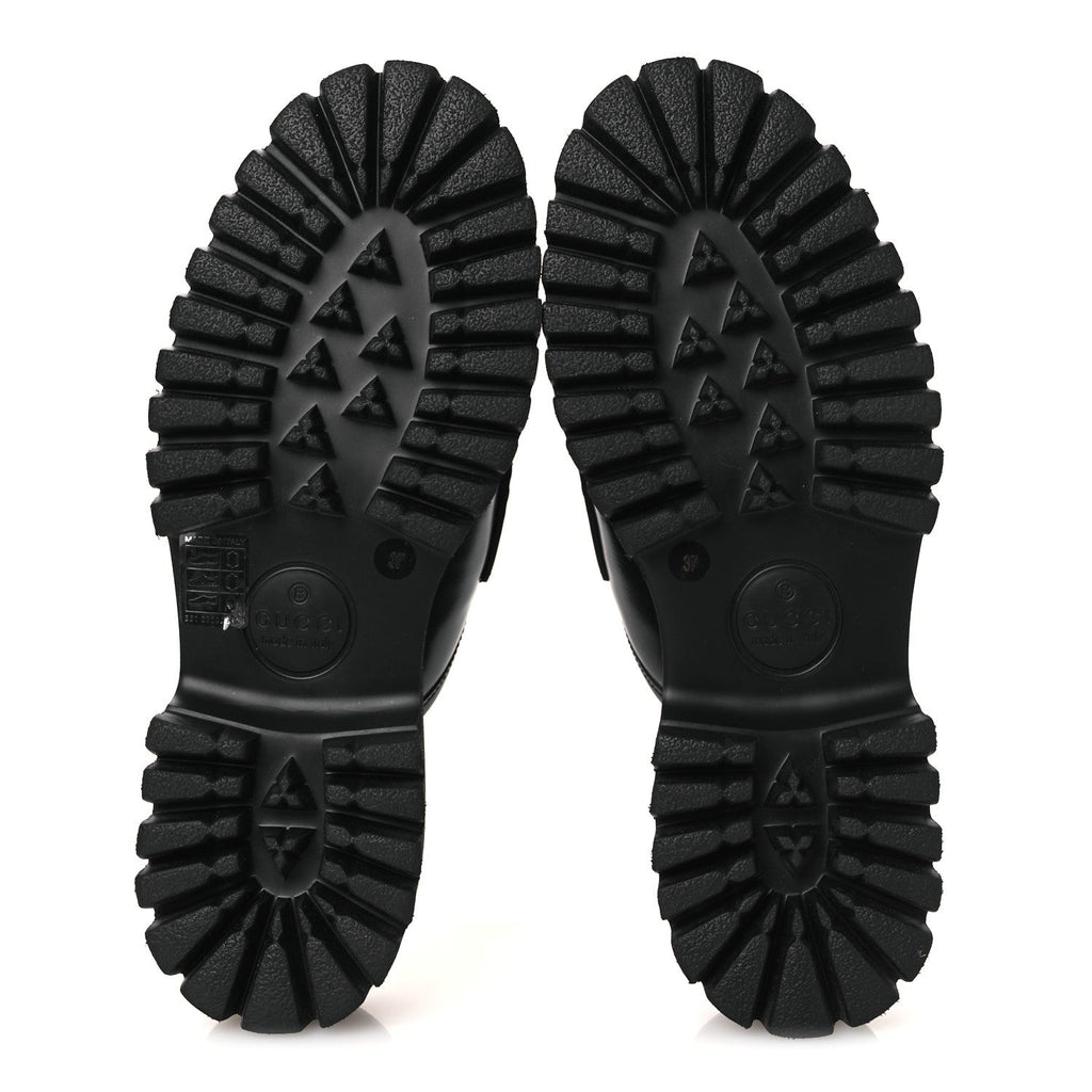 CORDOVAN LUX WOMENS SYLKE HORSEBIT PLATFORM MULES BLACK
