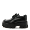 SPAZZOLATO ROIS MONOLITH 55MM DERBY LOAFERS BLACK