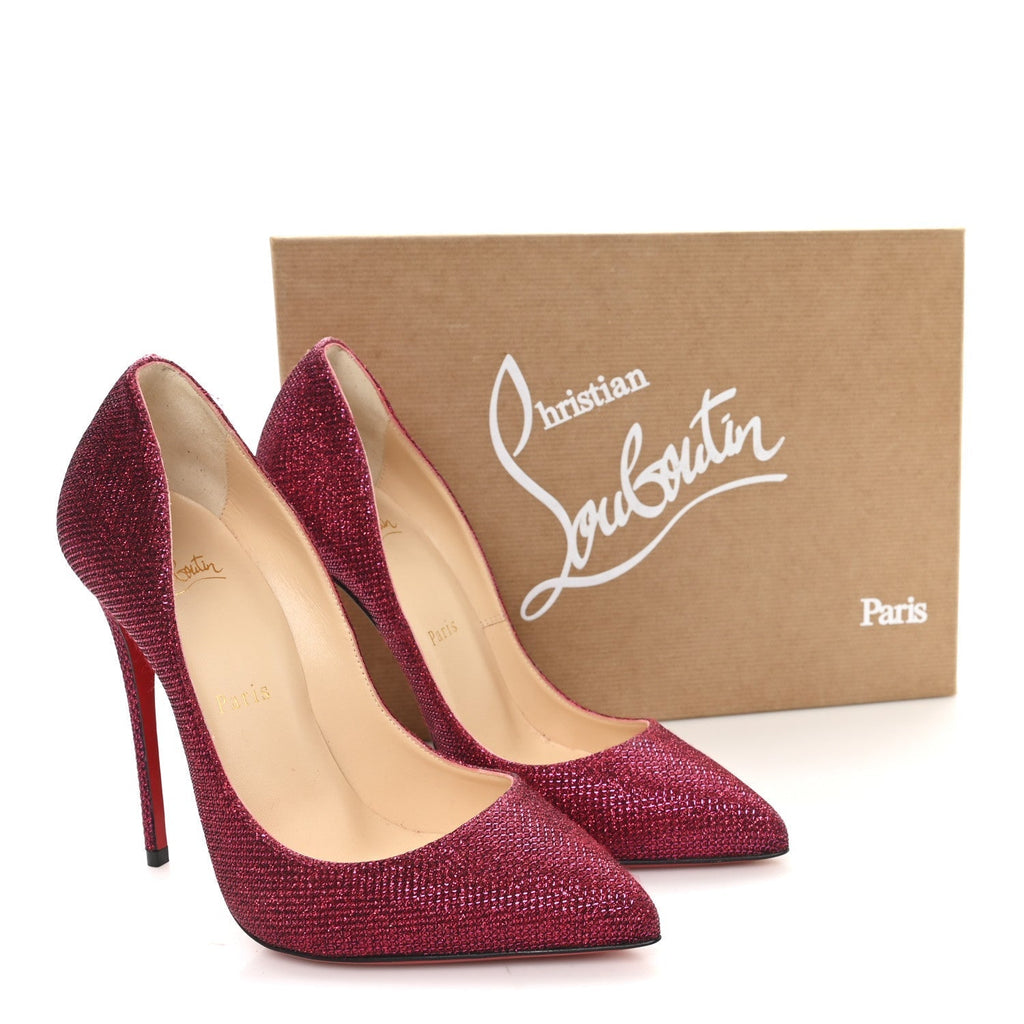 GLITTER TISSE PIGALLE FOLLIES 120 PUMPS CASSIS