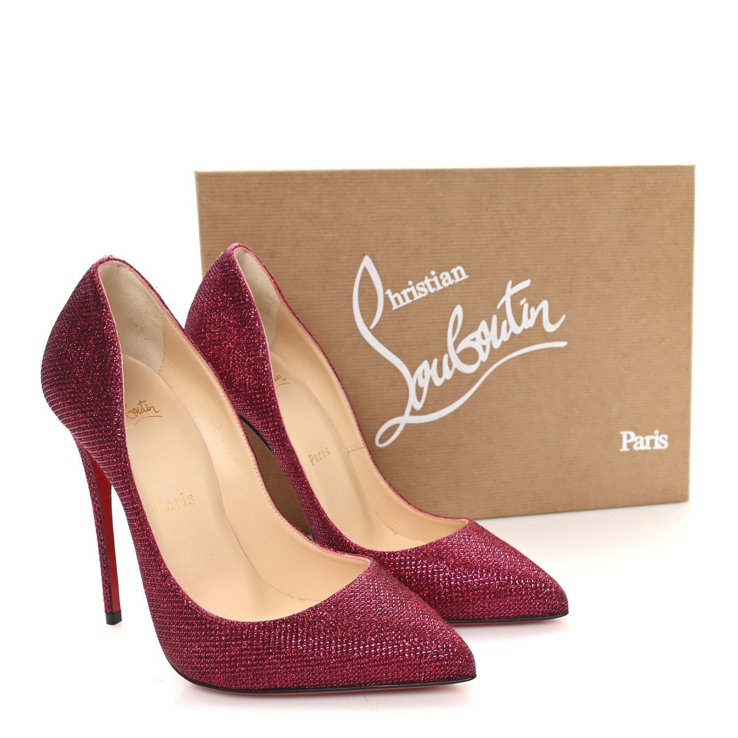 GLITTER TISSE PIGALLE FOLLIES 120 PUMPS CASSIS