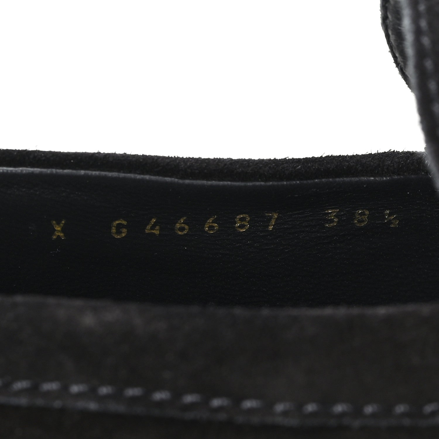 SUEDE CALFSKIN PEARL CC MOCCASIN LOAFERS BLACK