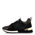 LOUIS VUITTON SUEDE MONOGRAM RUN AWAY SNEAKER BLACK