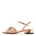 METALLIC NAPPA BRAIDED KETTY HORSEBIT SANDALS SALMONE