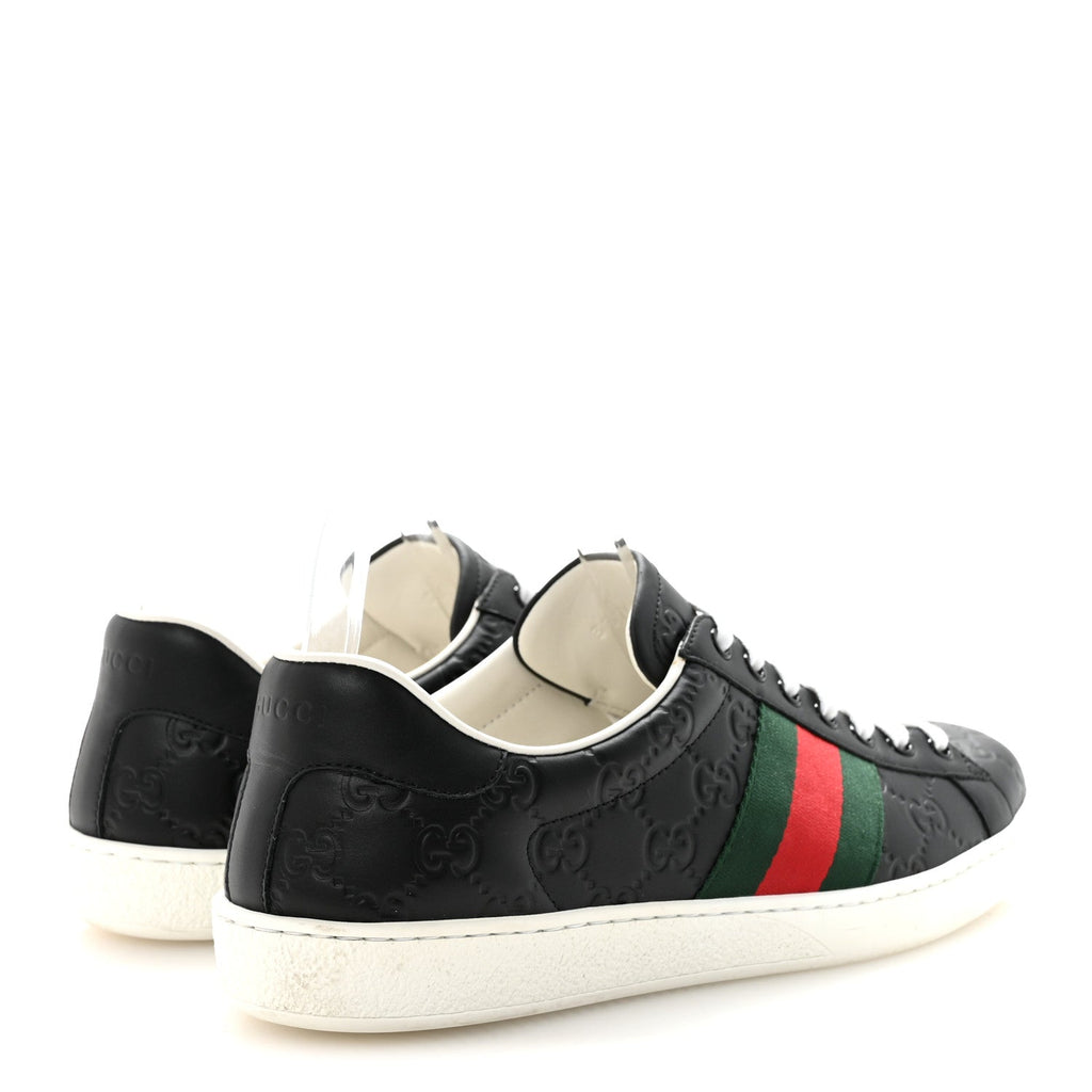 GUCCISSIMA SIGNATURE WEB MENS ACE SNEAKERS BLACK