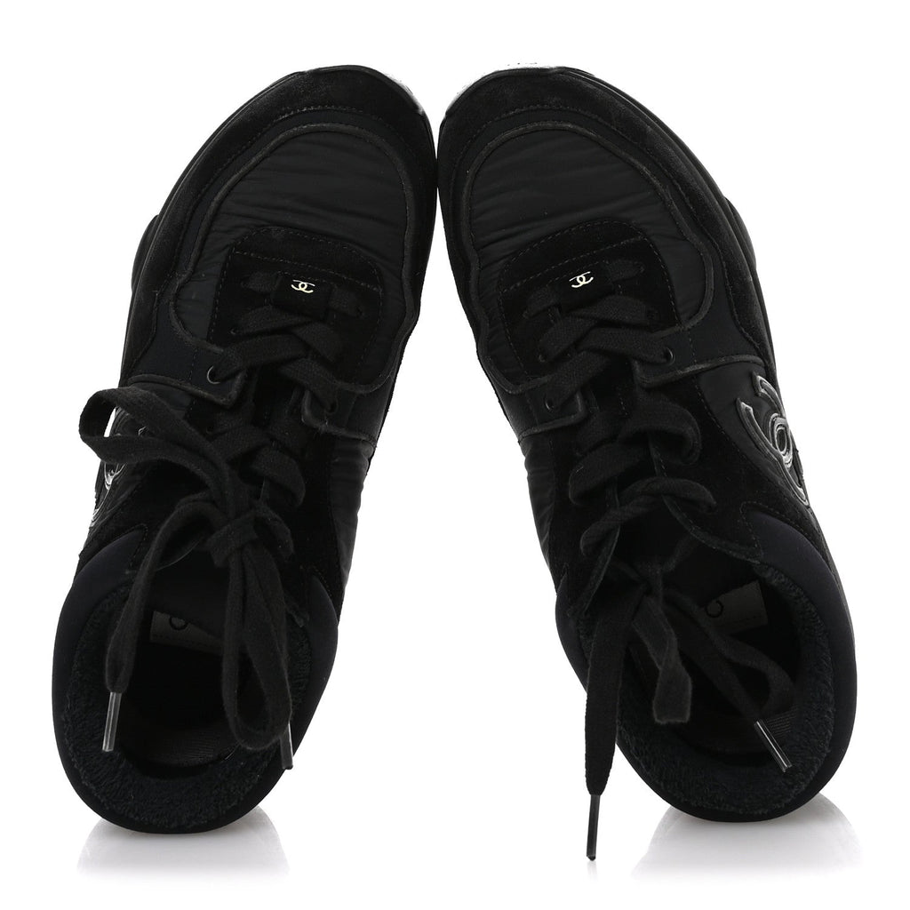 FABRIC CALFSKIN SUEDE CC SNEAKERS BLACK